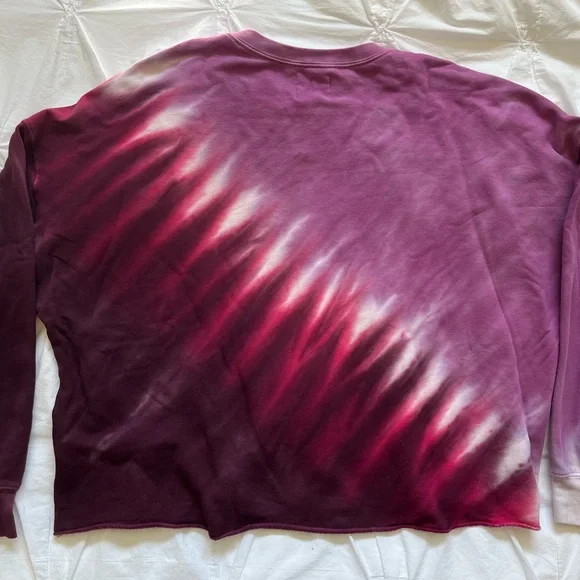Electric & Rose womens Medium Tie-Dye Ronan pullover Sweatshirt: Purple/pink. - Picture 4 of 4